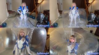 Damsel Sue Storm Gets Trapped In Inflatable Stasis Tube