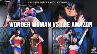 Wonder Woman Vs The Amazon, Lesbian Cosplay with bondage and orgasm with Anastasia Pierce and Angela Sommers