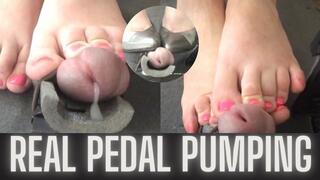 Both Her Sexy Feet Make Your Pedal Cum