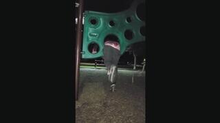 Stuck in Playground Panties Exposed Wedgie