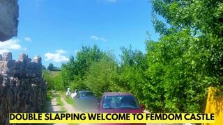 WELCOME TO FEMDOM CASTLE WITH DOUBLE DOSE OF SLAPPING HD ENGLISH SPEAKING