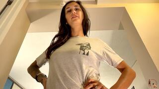 Greasy Rose Towers Over Her Online Date m - Female Domination, Femdom POV, Pet Play, Puppy Play, Height Humiliation, Foot Fetish