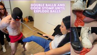 Goddess Kiffa and Vitoria Vonteese - Double Ballbusting and CBT - Kiffa teaching Vitoria Vonteese to explode balls by kicking and stomping - BALLBUSTING - CBT - BOOTS - FEMDOM - FEMALE DOMINATION - TRAMPLING - COCK SQUEEZE - HUMILIATION - SLAVE TRAINING -