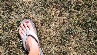 Hard calves and flip flops