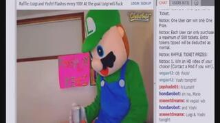 Luigi fucks Yoshi Super Mario Bros. LIVE show!