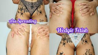 Try on - Wedgie Fetish + Spreading ass - Thong Fetish
