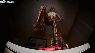 GIANT BLONDE towering soles will crush your car!! - MOV
