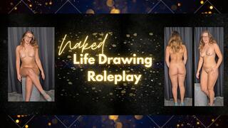 Life Model Roleplay - Amy holds nude poses for the artists