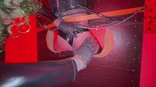 Master Steve spanks sissy slut hard in pillory