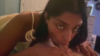South Asian Persian SLUT Gives BLOWJOB To BWC Big White Cock