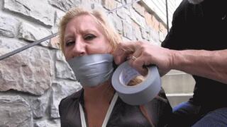 d2509CRYSTAL-Party Girl finds herself hogtied and gagged with her tits out and her panties down