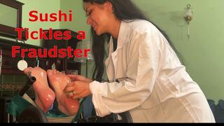 Sushi Xhyvette Tickles a Fraudster - Female Foot Tickling Male With Extra Ticklish Feet