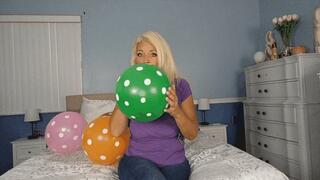Charlee Blows 5 Balloons NonPop