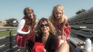 Step-Mommy's Boy becomes a diapered sissy cheerleader at the football stadium - 720p