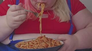 Dressup and messy spaghetti