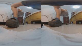 3DVR180 HEIYU black thick-soled sandals battle dwarfs