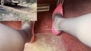 Requested pink heals REVVING THE TBIRD!