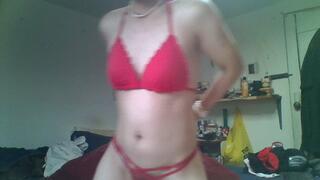 love japanese red bra girl and playing here