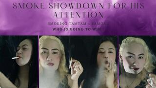 Smoke Showdown for His Attention - Smoking Tamtam x Ramona Collaboration - Fast Smoking Marlboro Red - POV - Audible