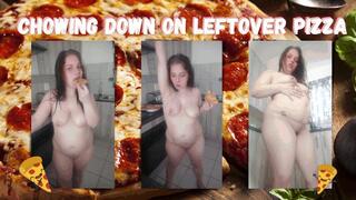 Chowing Down on Leftover Pizza