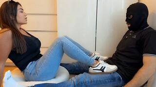 Romantic foot Worship and sloes licking