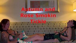 Autumn and Smoking Rose Candid Smoking Tickle With Foot Tickling