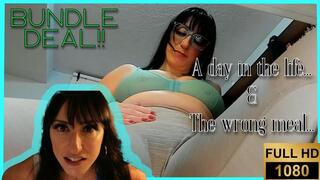 BUNDLE DEAL; 2 BLOATED BELLY VORE clips wmv