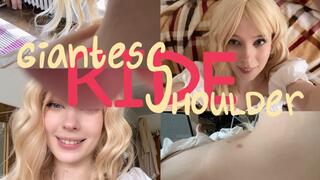 Giantess shoulder ride POV
