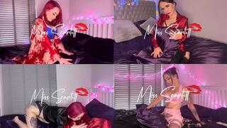 Scarlett's sexy satin pillow fucking bundle 1