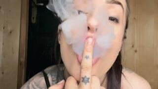 req* Sexy smoking, fuck finger, eye contact HD
