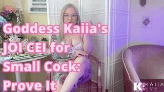 Goddess Kaiia's JOI CEI for Small Cock: Prove It