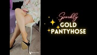 Sparkly Gold Pantyhose