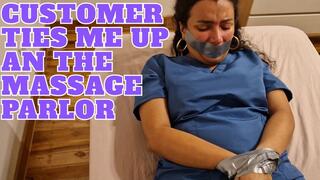 Customer ties me up at the massage parlor