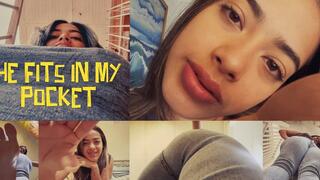 HE FITS IN MY POCKET - VAINILLA FOOT CRUSH, BUTT CRUSH POV 4K