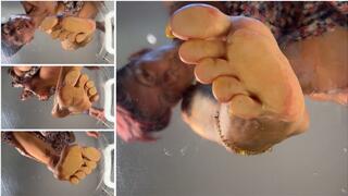 The giant Solesmad spits you out and crushes you on the glass table GIANTS - SPITTING - CRUSH - FOOT HUMILIATION