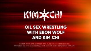 Oil Sex Wrestling with Ebon Wolf and Kim chi