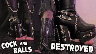 Cock and Balls Destroyed in Painful LaModa Scream High Boots (Edited Version) - TamyStarly - Cock Balls Crush Trample, Shoejob, CBT, Trampling, Bootjob, Stomping