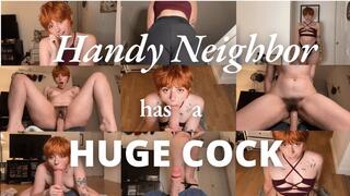 Handy Neighbor Has a HUGE Cock