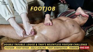 Double Trouble: Louise & Thay’s Relentless Footjob Challenge (1080 EN SUB) - Footjob - Foot Fetish - Foot Humiliation - Foot Domination - Sole Lickling