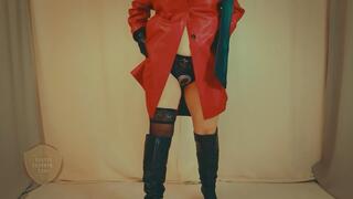 Disciple's day #1: Classy Leather Lady's leather outfit worshipped