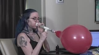 Skye Tests Two Round Balloons (MP4 - 720p)