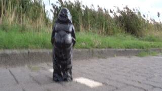 Nike sneakers AF1 stomp, trample and destroy Buddha statue, sculpture