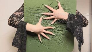 Scratching and tearing apart your back whilst asking whether you enjoy it - see description