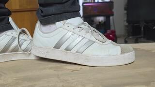 trampled my dick and a cigarette in sneakers