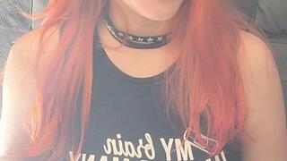 Smoking two at once before going for a ride - Red lips