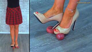 D44 Split Cam - Crushed Under My Nude Kurt Geiger Peep Toe Heels - CBT Trample Trampling Crushing Crush Ballbusting Shoe Foot Feet Heel Heels Stiletto Domination Fetish