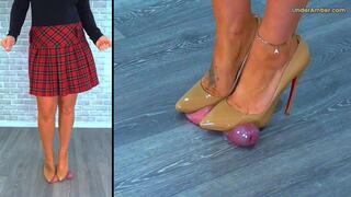 D42 Split Cam - Dancing On Your Cock & Balls In My Nude Louboutin Stilettos - CBT Trample Trampling Crushing Crush Ballbusting Shoe Foot Feet Heel Heels Stiletto Domination Fetish