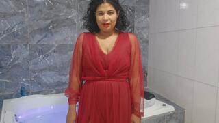 Destroying a dress, hair washing and underwater masturbation