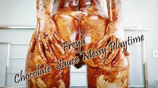 Freya Chocolate Sauce Messy Playtime