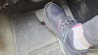 Evalynn Driving in New Balance Sneakers 3